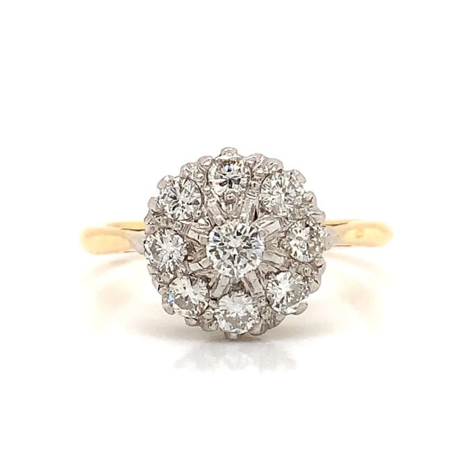 Vintage Diamond Daisy Cluster Ring