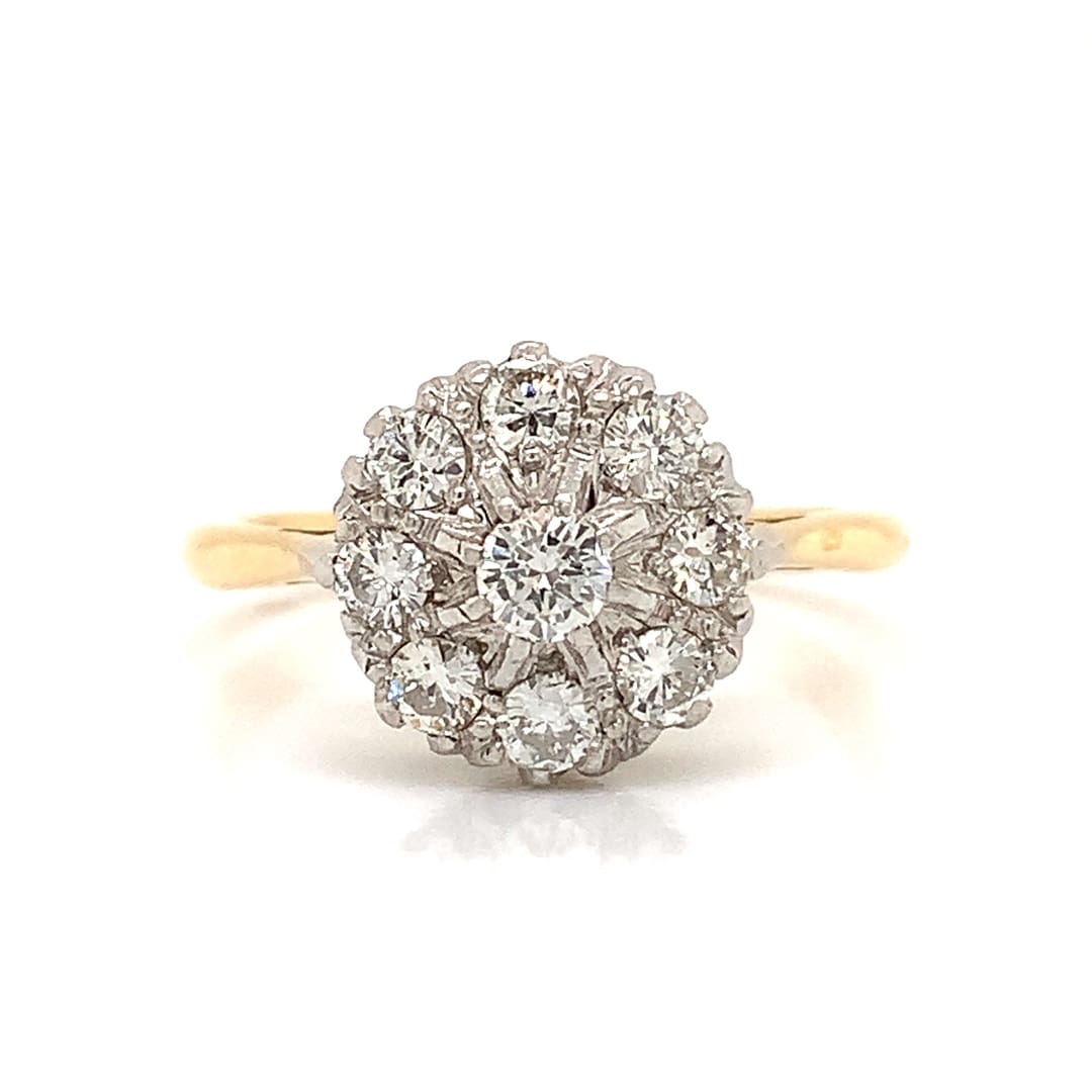 Vintage Diamond Daisy Cluster Ring