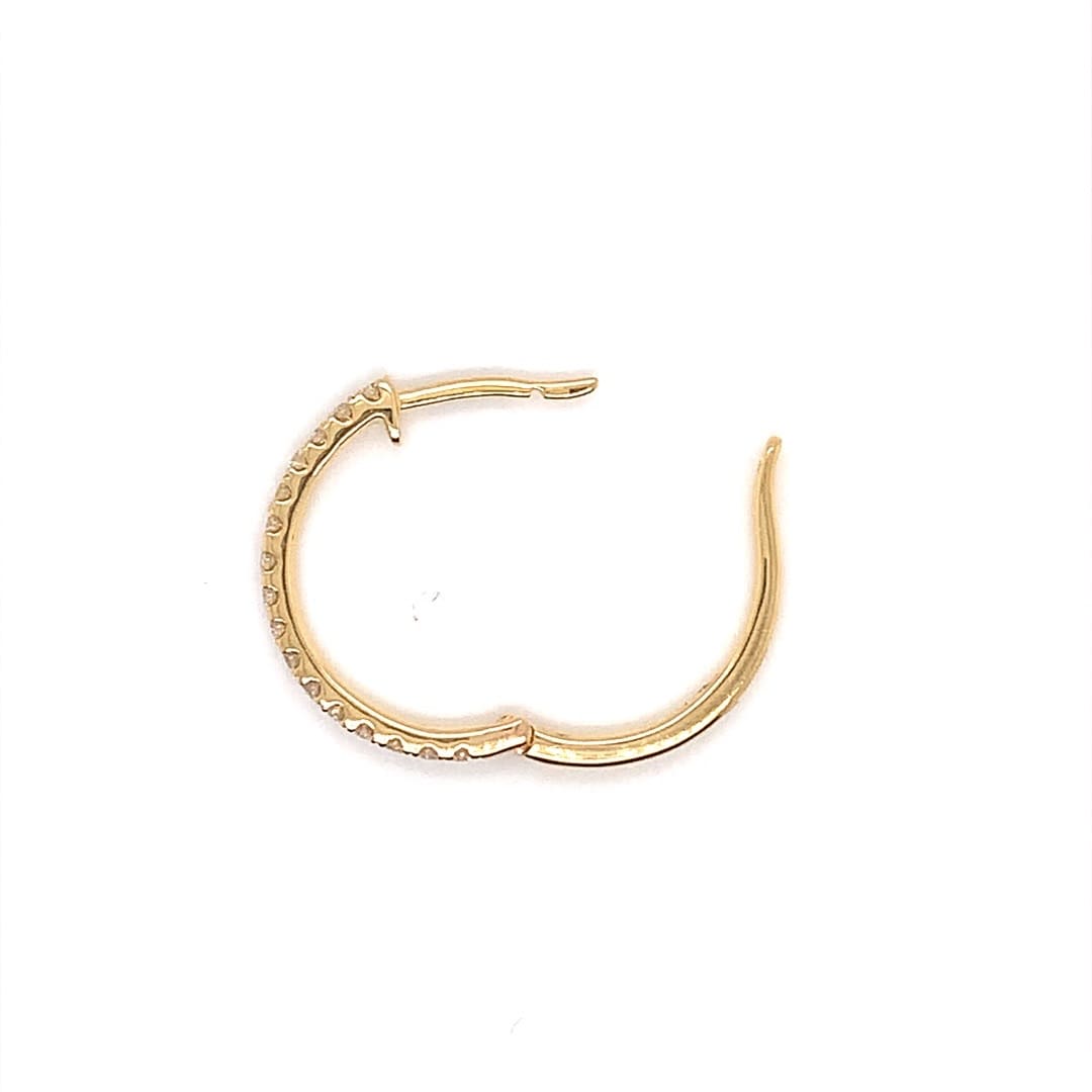 Yellow Gold Diamond Hoop Earrings