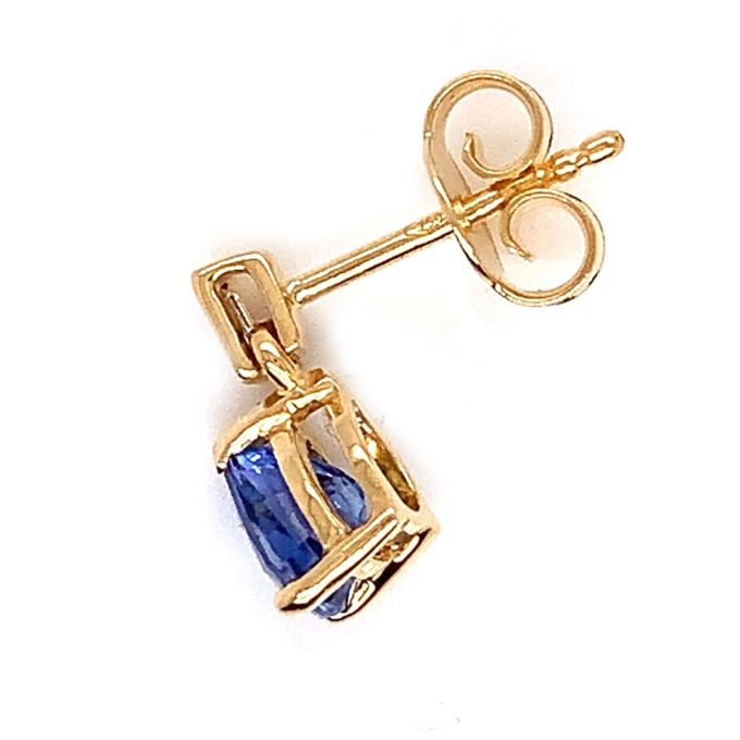 Pear Cut Sapphire and Diamond Drop Earrings