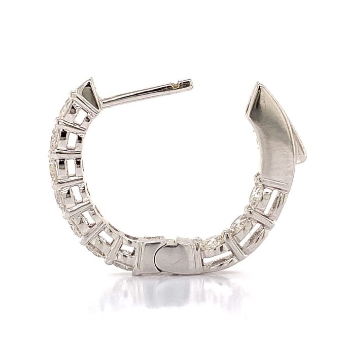 1.65ct Diamond Hoop Earrings