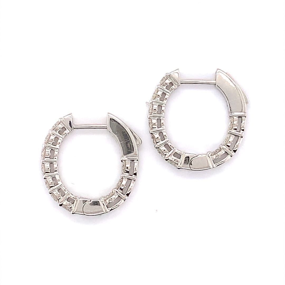 1.65ct Diamond Hoop Earrings
