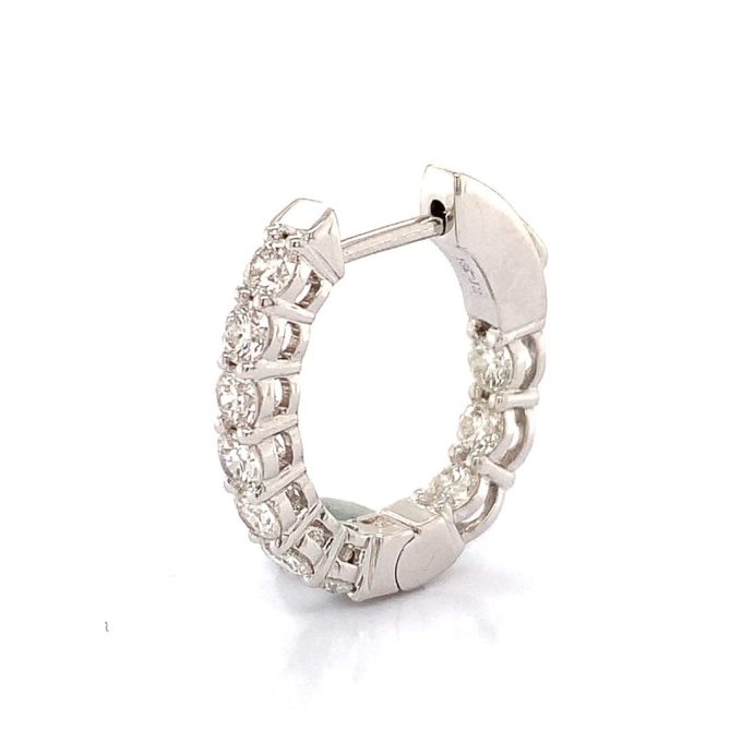 1.65ct Diamond Hoop Earrings