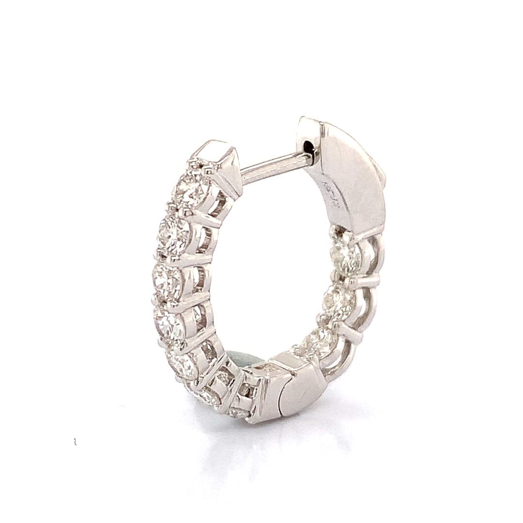 1.65ct Diamond Hoop Earrings