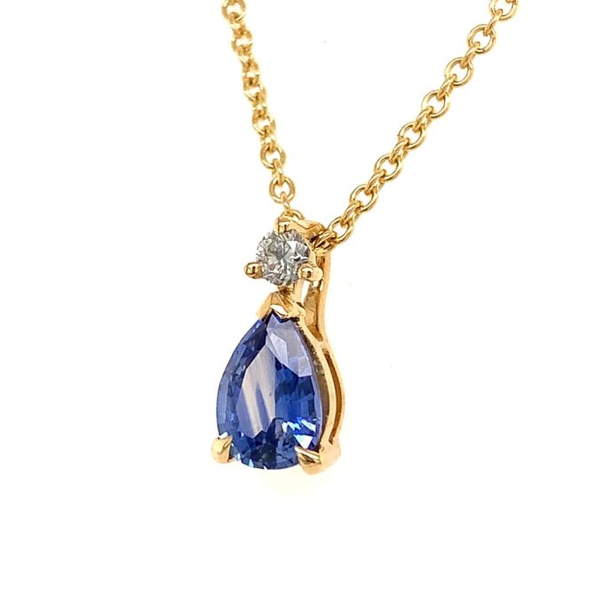 0.70ct Sapphire and Diamond Necklace