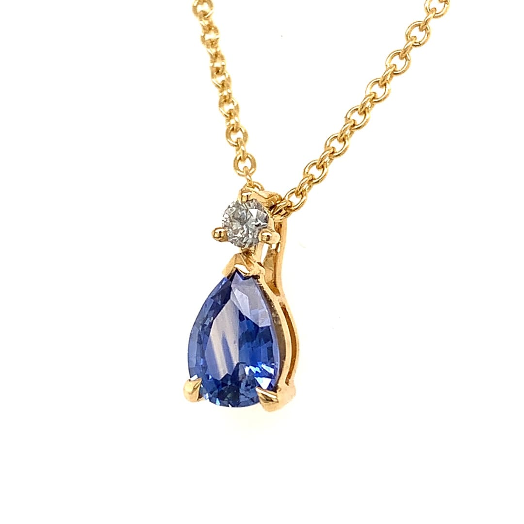 0.70ct Sapphire and Diamond Necklace