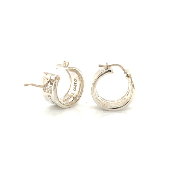 Tiffany & Co. 1837 Silver Hoop Earrings
