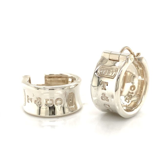 Tiffany & Co. 1837 Silver Hoop Earrings