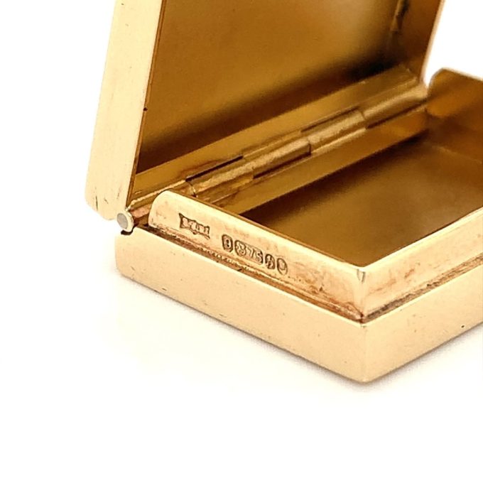 Dunhill 9ct Gold Small Hinged Box