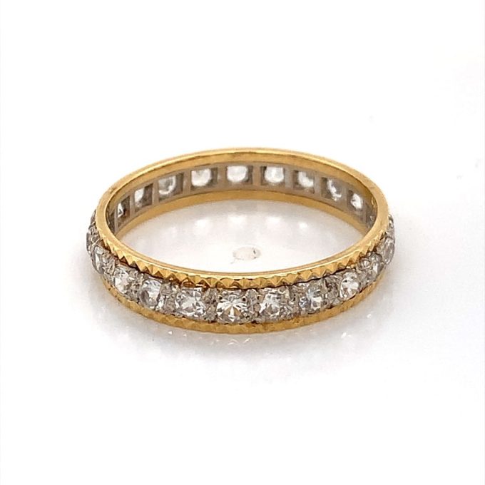 18ct Gold White Topaz Eternity Ring