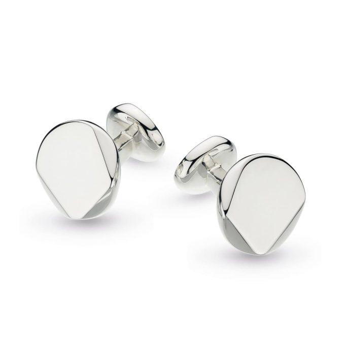 Kit Heath Rokk Facet Silver Cufflinks