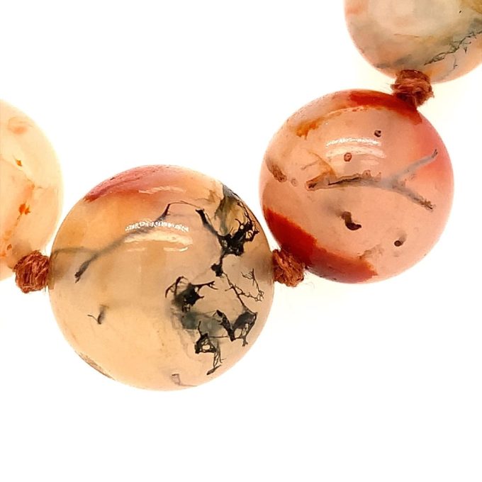 Moss Agate Bead Necklace