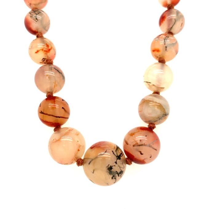Moss Agate Bead Necklace