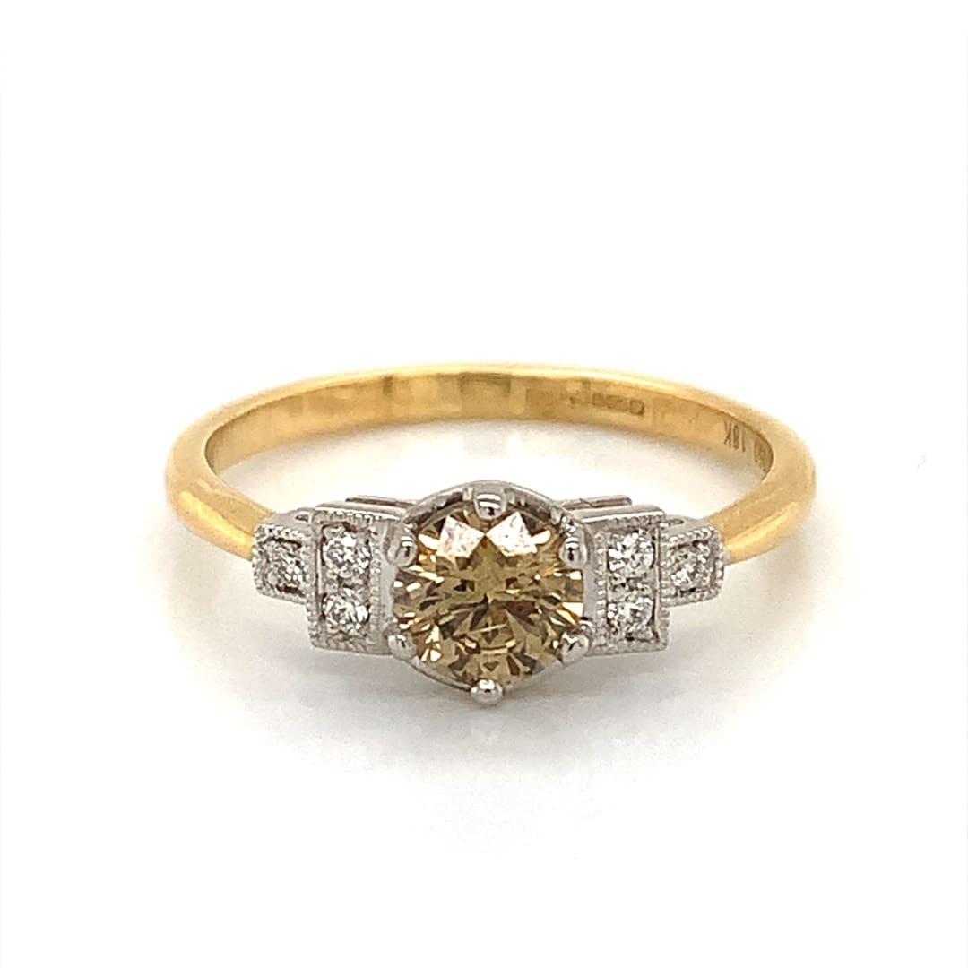 0.50ct Champagne Diamond Solitaire Ring