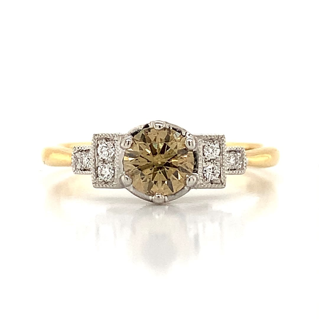 0.50ct Champagne Diamond Solitaire Ring