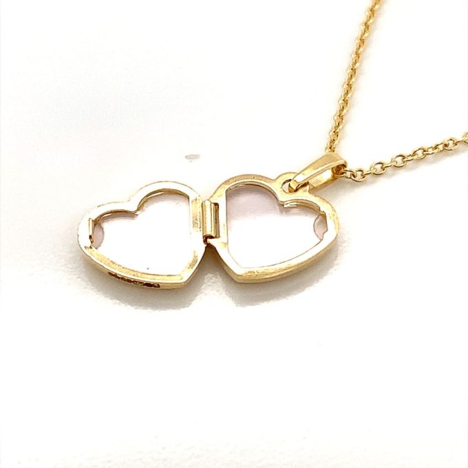 Yellow Gold Heart Locket & Chain