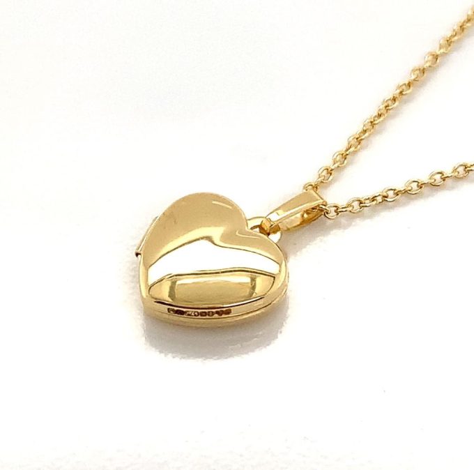 Yellow Gold Heart Locket & Chain