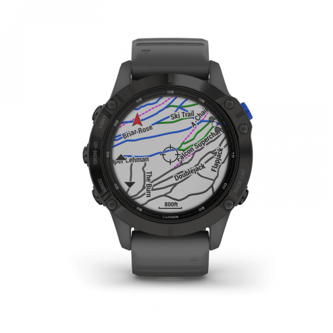 Garmin Fenix 6 Pro Solar, Black with Slate Grey Band 47mm