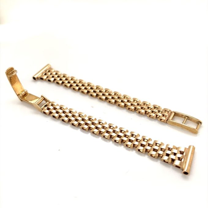9ct Gold Ladies Watch Bracelet - 12mm