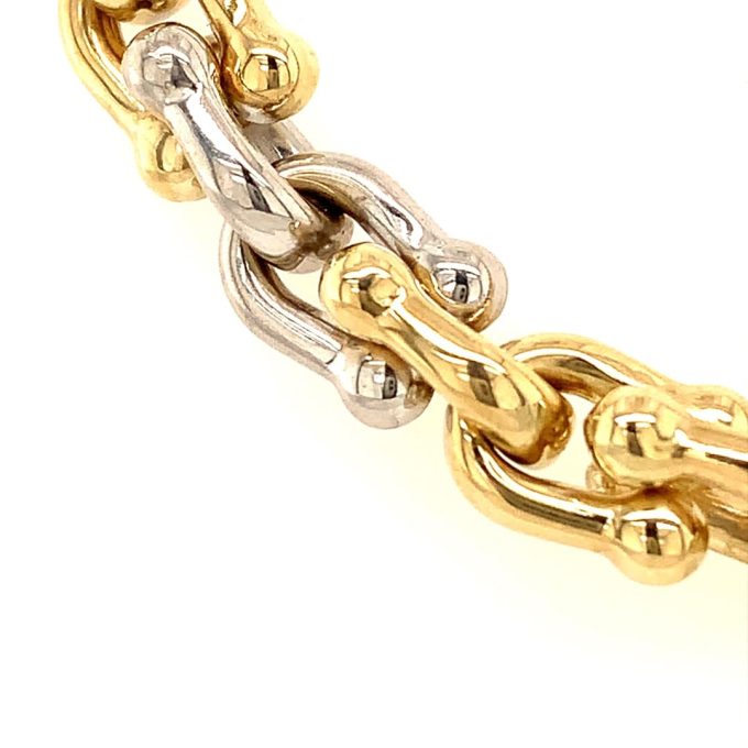 14ct Gold Fancy Link Multi Tone Chain