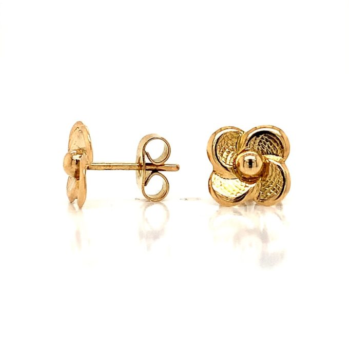Gold Flower Stud Earrings