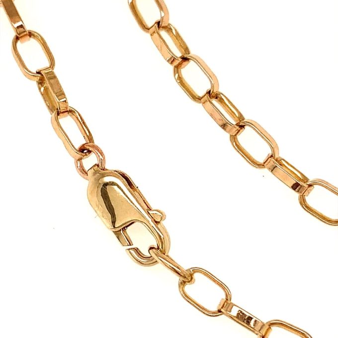 9ct Gold Flat Link Belcher Chain - 20 Inch