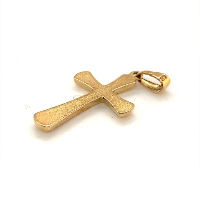 20mm Flared Gold Cross