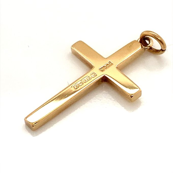 25mm Solid Gold Cross