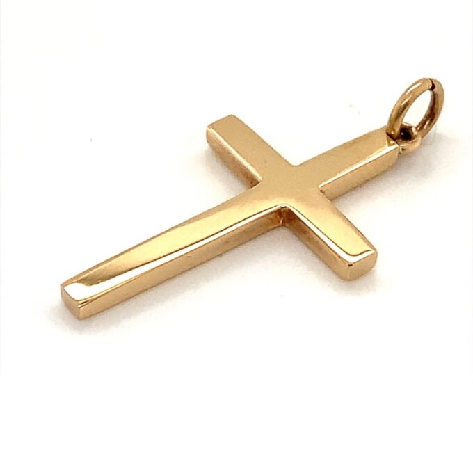 25mm Solid Gold Cross