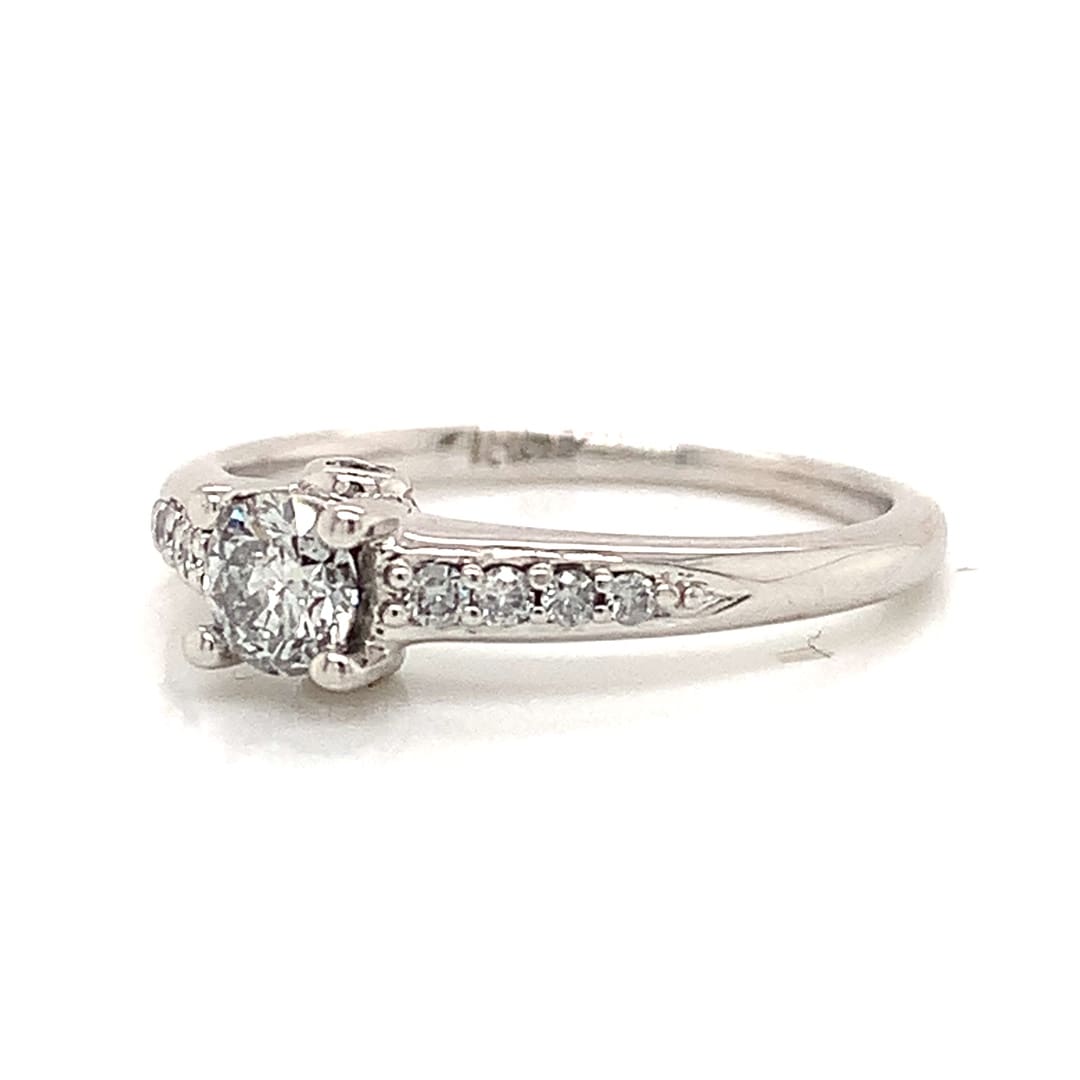 White Gold Diamond Solitaire Ring