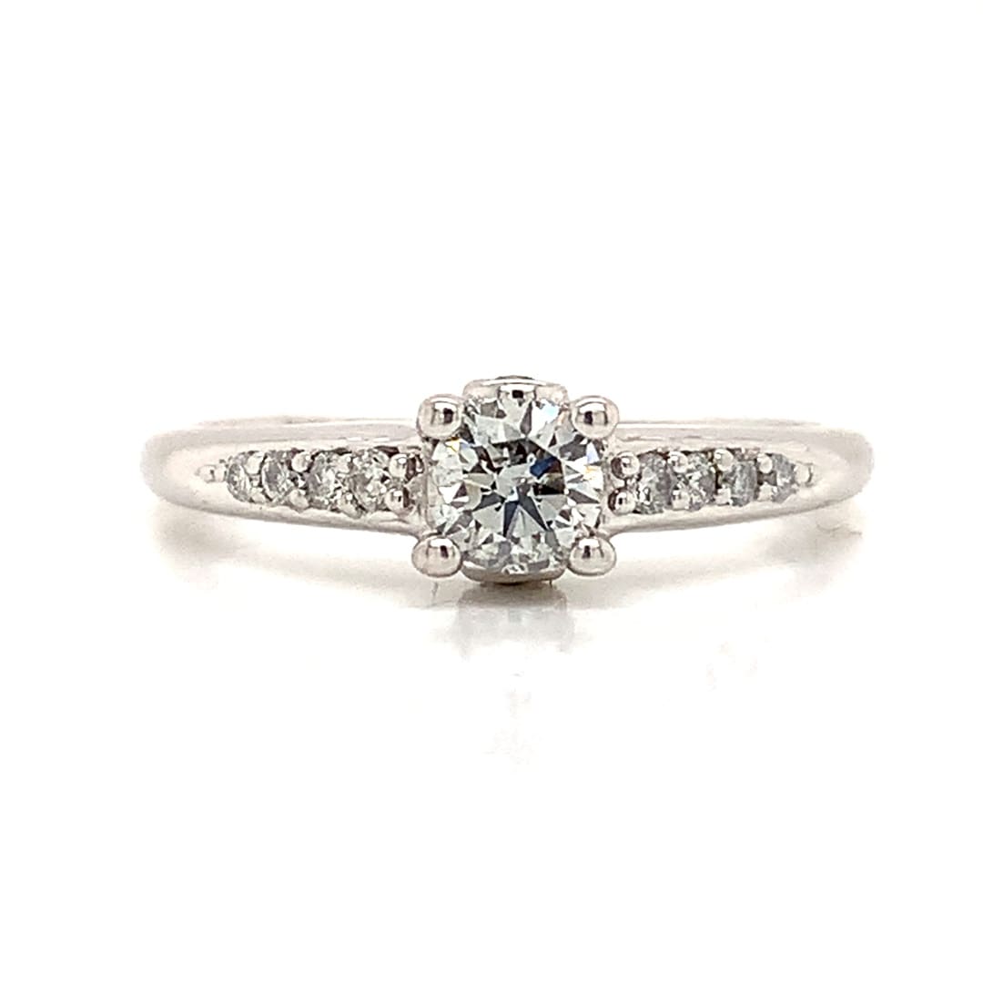 White Gold Diamond Solitaire Ring