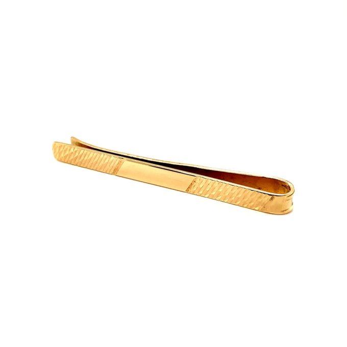 9ct Gold Bright Cut Tie Slide