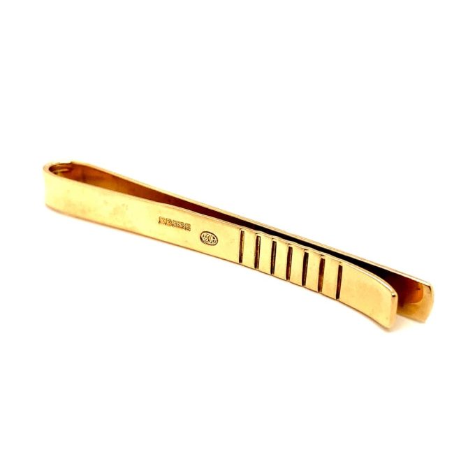 9ct Gold Bright Cut Tie Slide