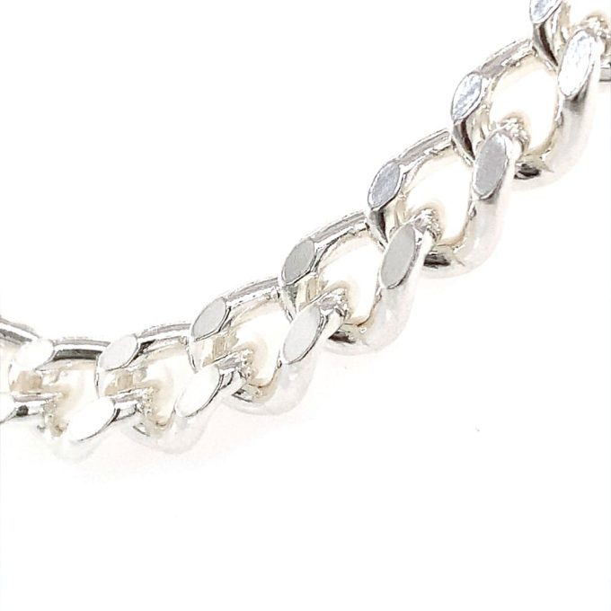 Heavy Silver Filed Curb Chain