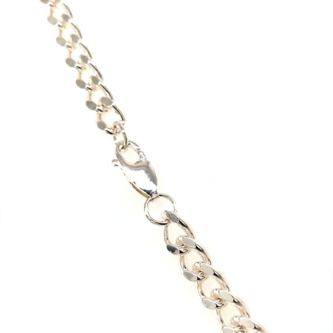 Heavy Silver Filed Curb Chain