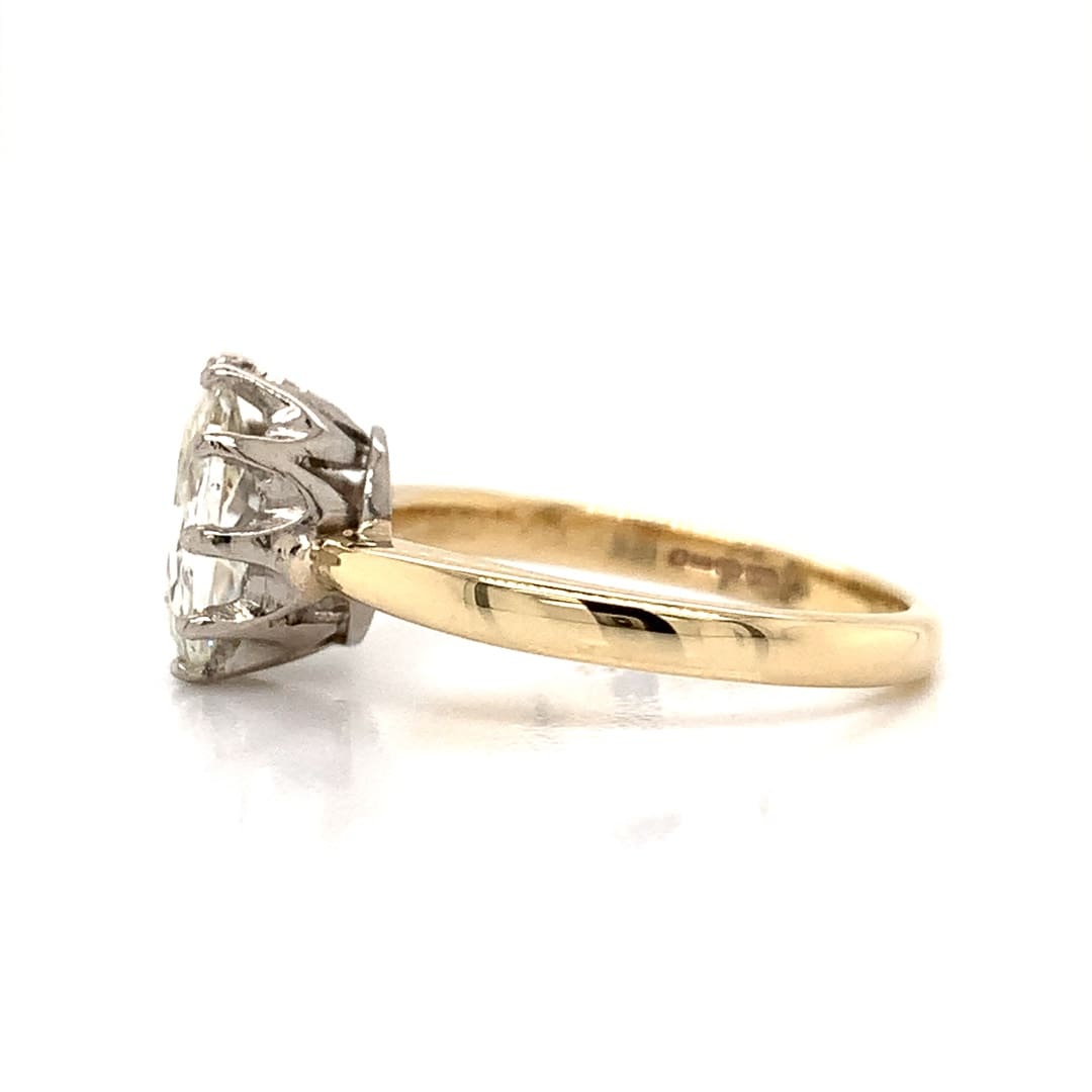 1.71ct Old Cut Diamond Solitaire Ring