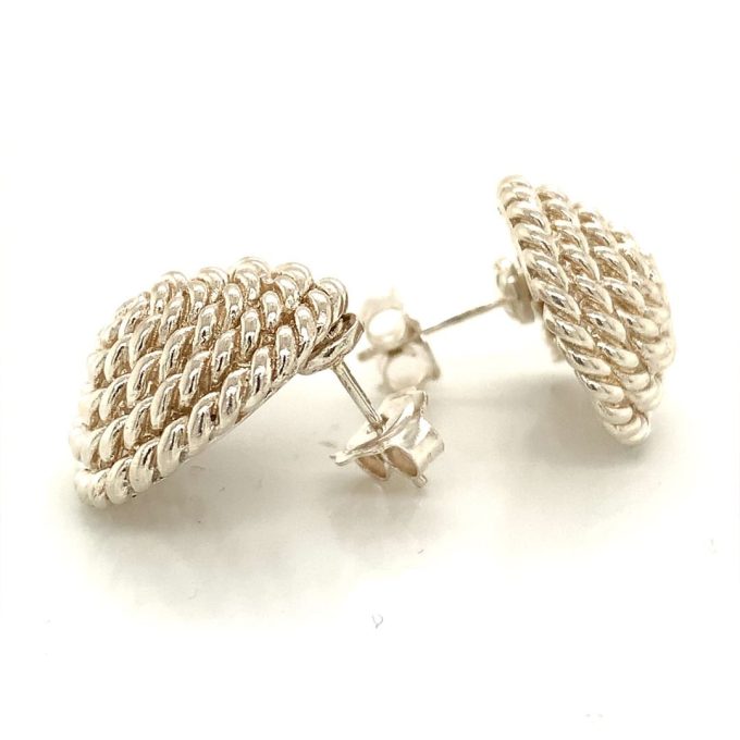 Tiffany & Co. Silver Rope Coil Earrings