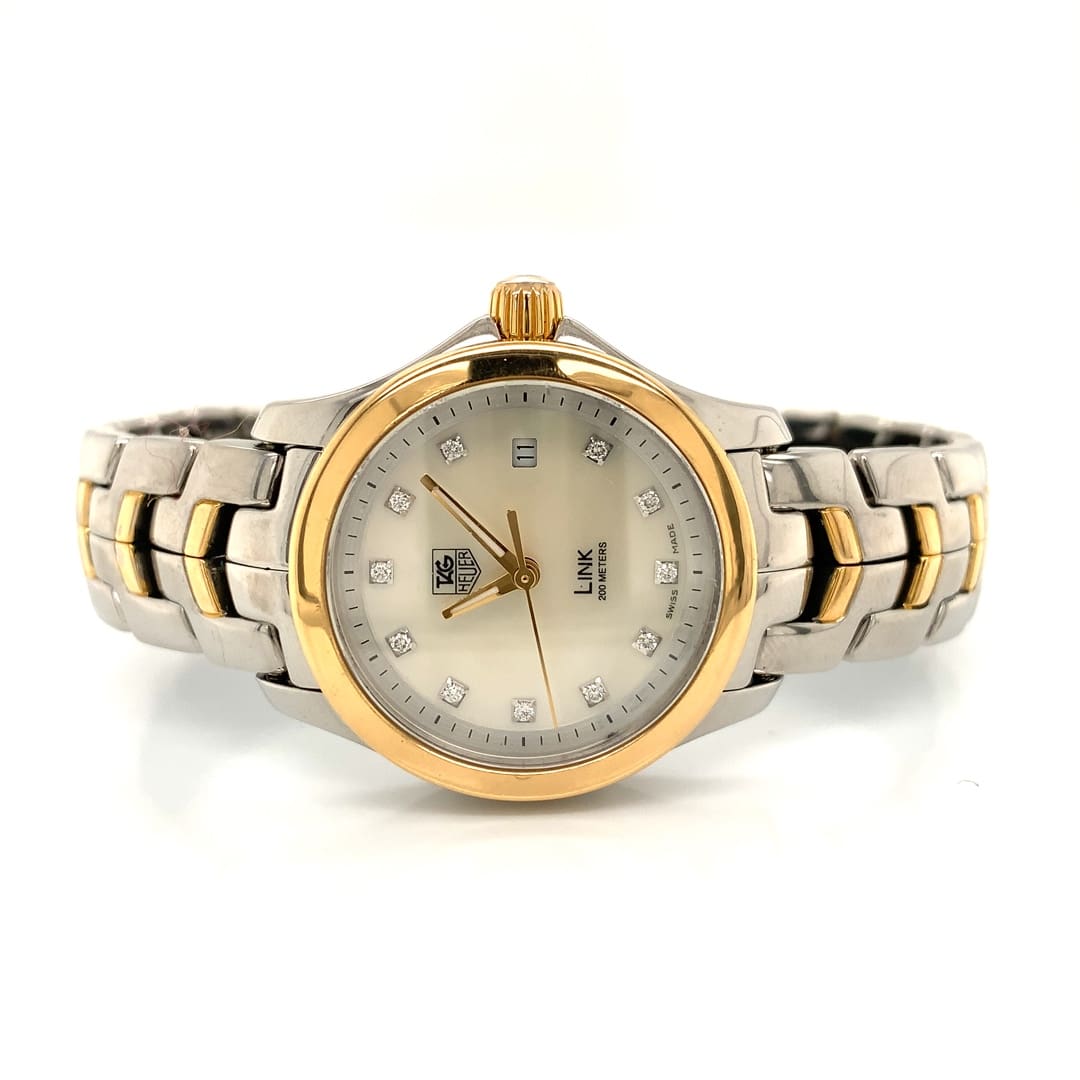Tag Heuer Ladies Diamond Dial Link Watch WJF1353