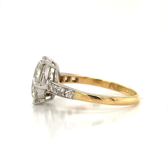 2.92ct Old Cut Diamond Solitaire Ring