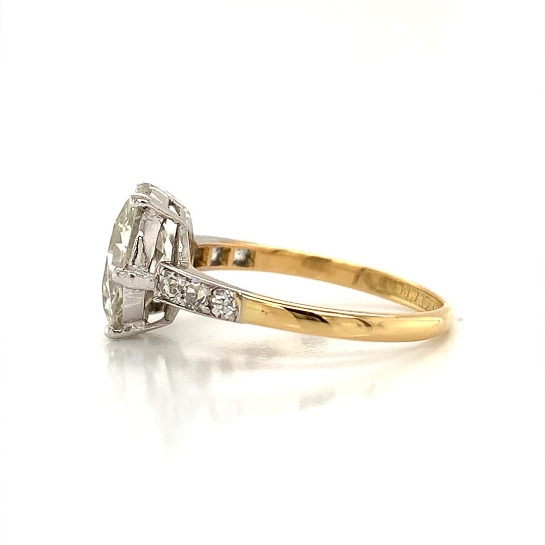 2.92ct Old Cut Diamond Solitaire Ring