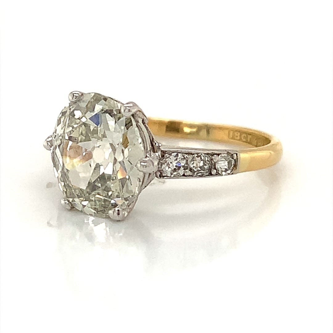 2.92ct Old Cut Diamond Solitaire Ring