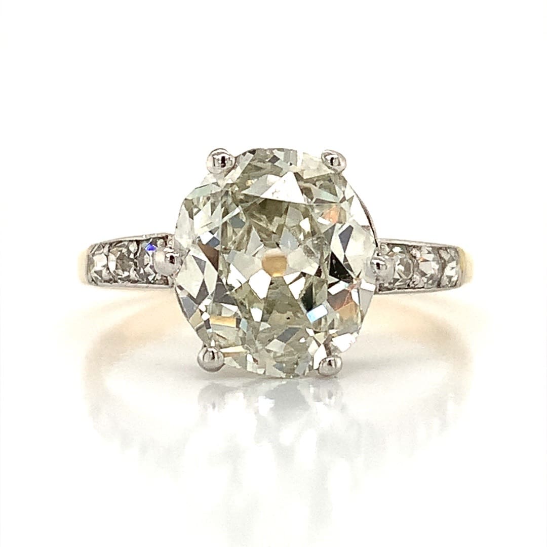 2.92ct Old Cut Diamond Solitaire Ring