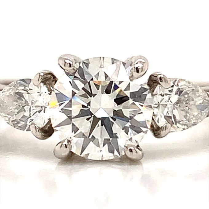 Tiffany & Co. Platinum and Diamond Trilogy Ring
