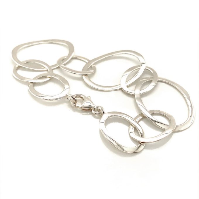 Silver Oval Link Bracelet