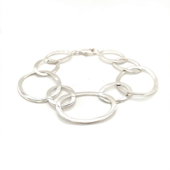 Silver Oval Link Bracelet