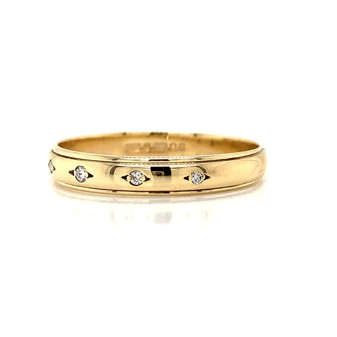 Diamond Set Gold Band
