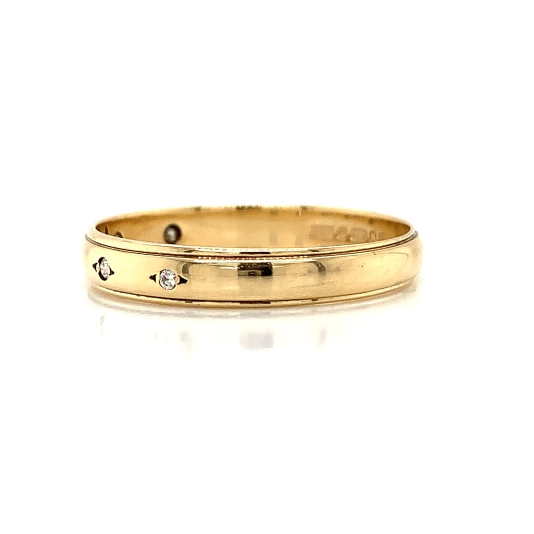 Diamond Set Gold Band