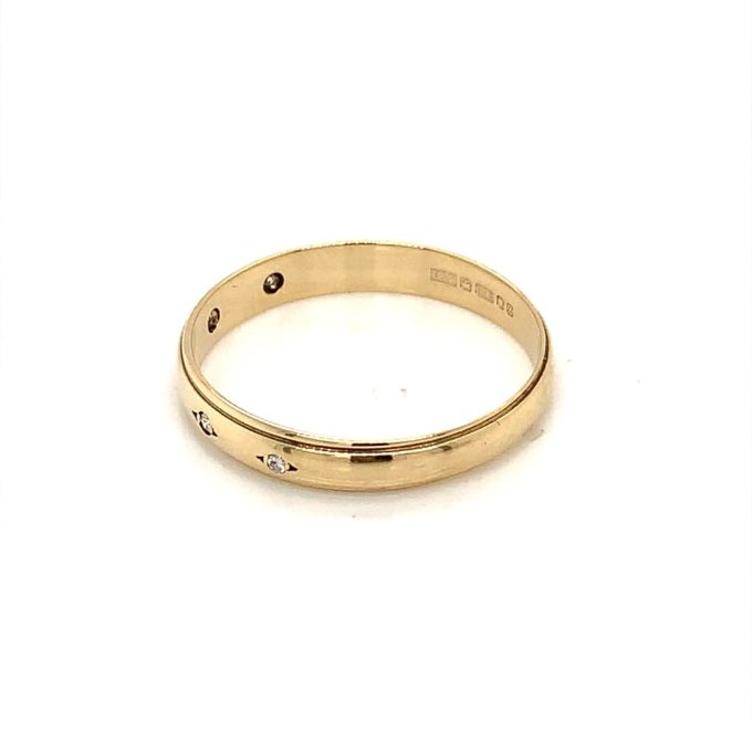 Diamond Set Gold Band