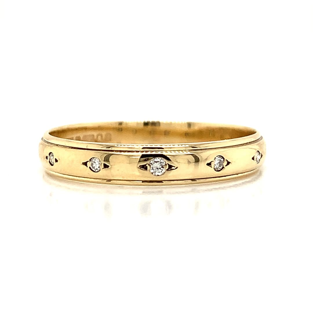 Diamond Set Gold Band