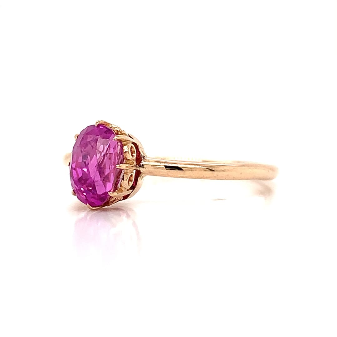 Antique Ruby Solitaire Ring